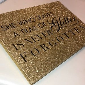 Glitter wall sign picture